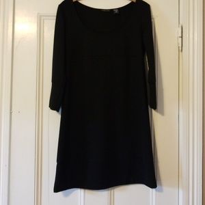 Black scoop neck dress